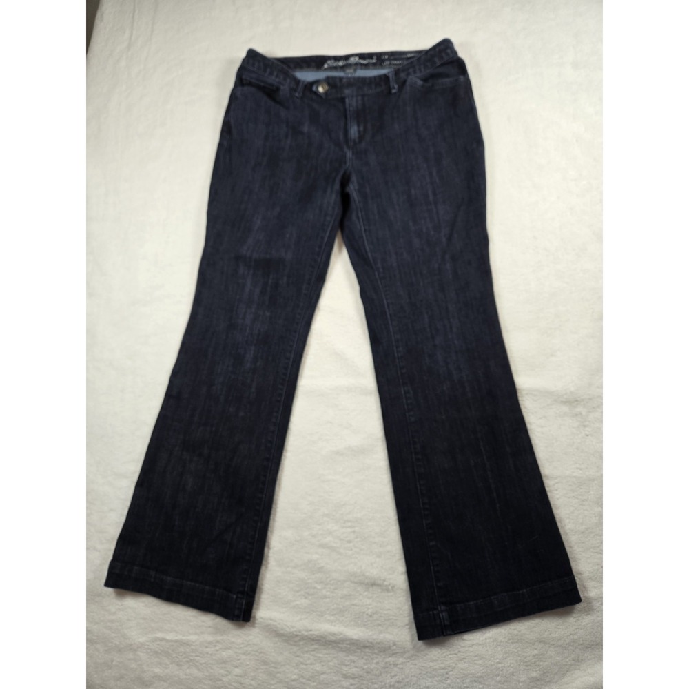 Eddie Bauer Jeans Womens 12 Bootcut Dark‎ Wash Stretch